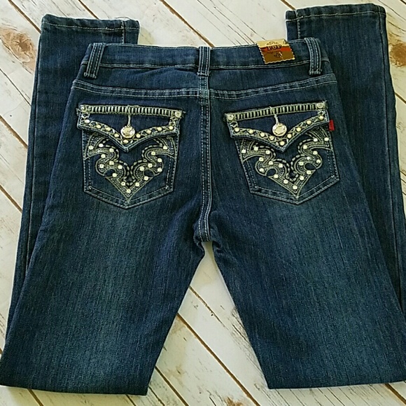 Girls pop jeans. Skinny size 14 Runs small - sz 12 - Picture 1 of 4